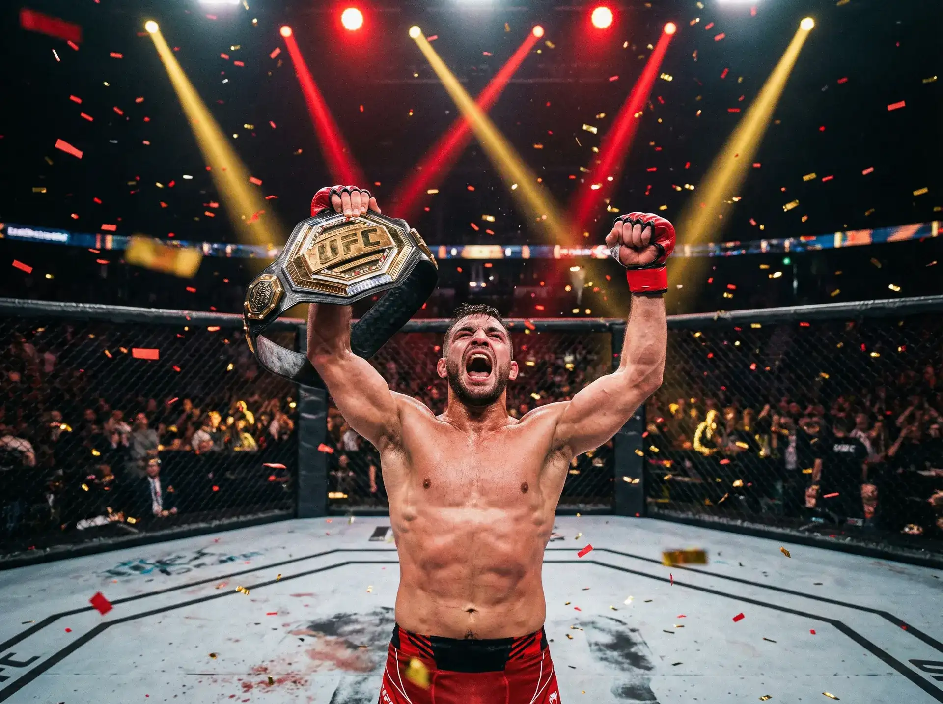 每日大赛 重量级冠军战神阿瑞斯举起金腰带